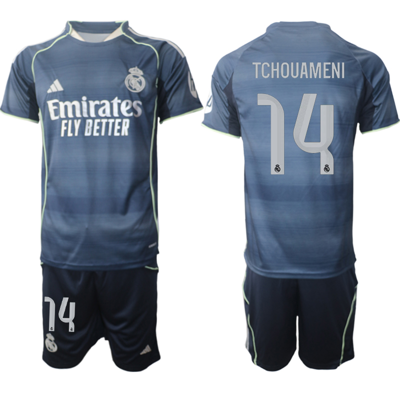 Men 2025-2026 Club Real Madrid away Blue #14 Soccer Jersey